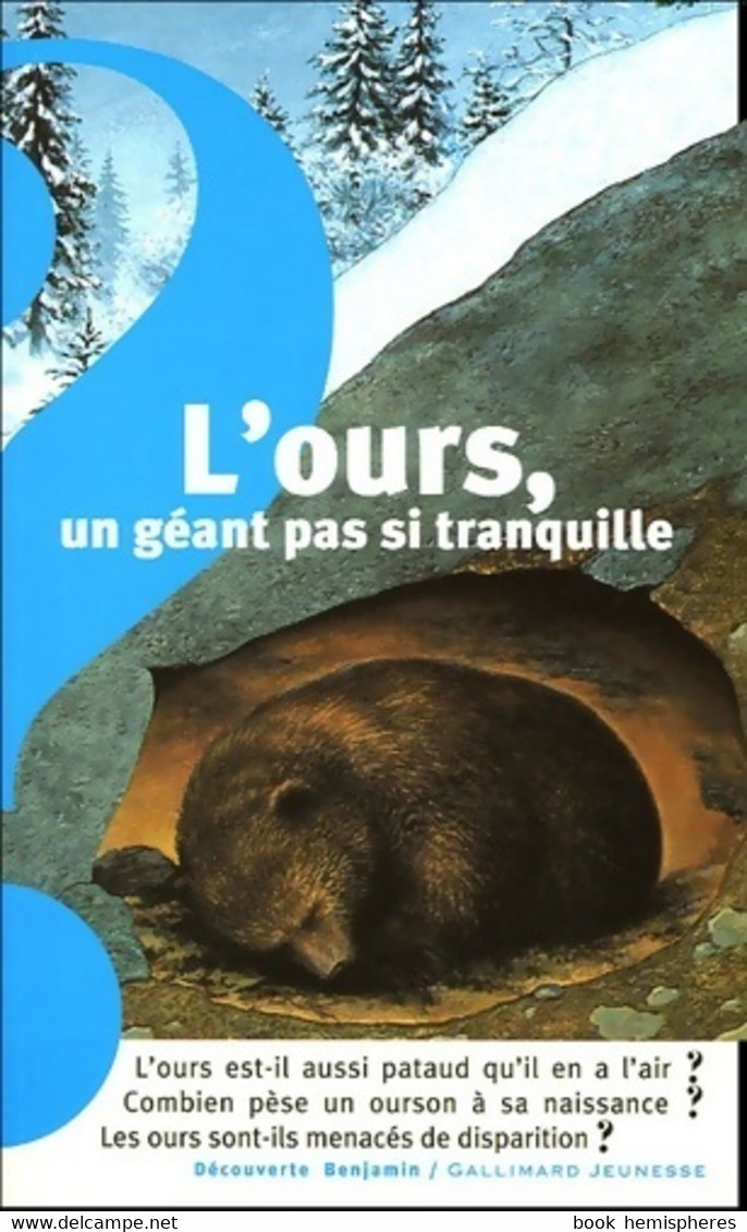 L'ours, Un Géant Pas Si Tranquille De Pierre Pfeffer (1985) - Other & Unclassified