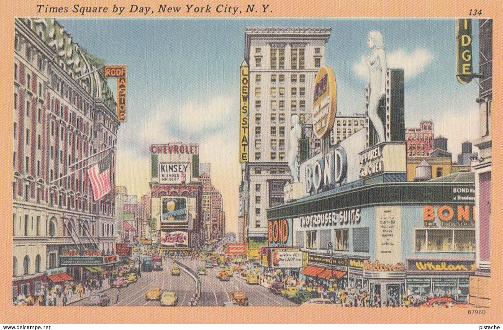New York City - Times Square - Stamp Postmark - Animation - Written 1971 - No. 134 - 2 Scans - Time Square