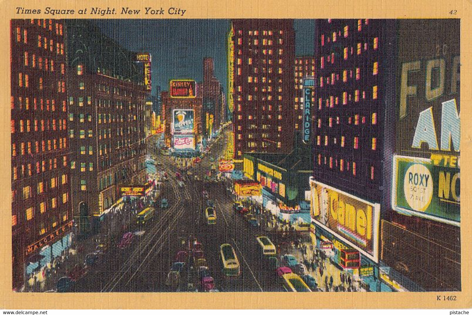 New York City - Times Square - Stamps Postmark 1952 - Animation - By Herbco Card Co. No. 42 - 2 Scans - Time Square