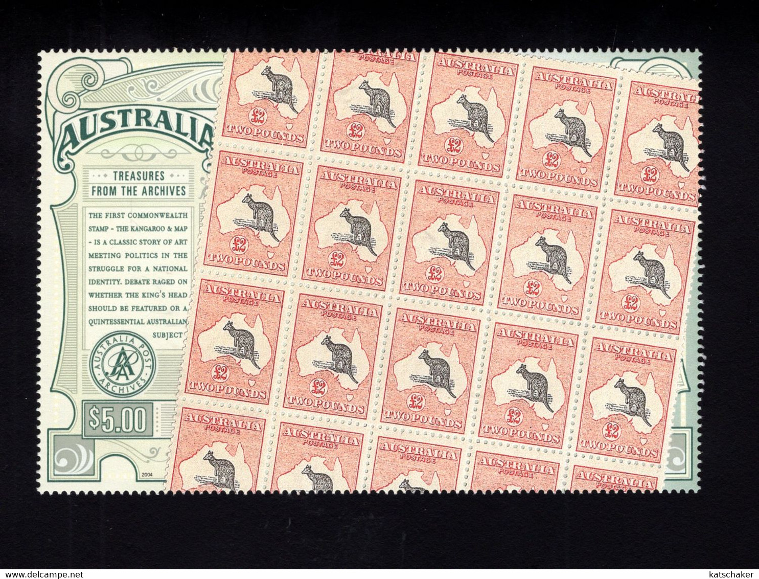 1184405437 2004  (XX) SCOTT  2284 POSTFRIS MINT NEVER HINGED POSTFRISCH  - KANGAROO AND MAP STAMPS FROM AUSTRALIA - Sonstige & Ohne Zuordnung