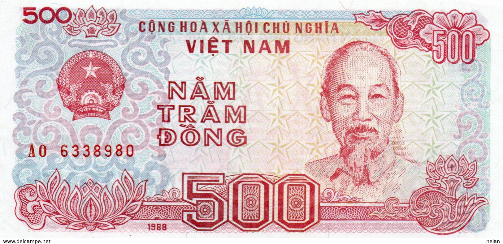 VIETNAM 500 DONG 1988 P-101a UNC - Vietnam