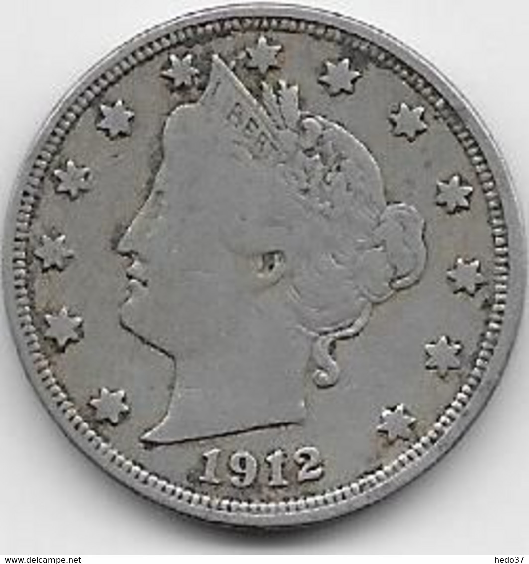 Etats Unis - 5 Cents 1912 - TB - 1883-1913: Liberty