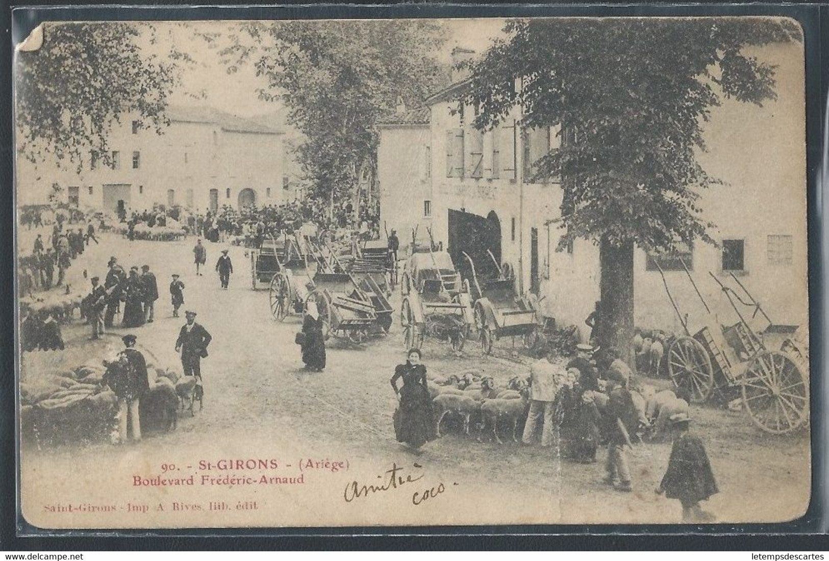 CPA 09 - Saint-Girons, Boulevard Frédéric-Arnaud - Saint Girons