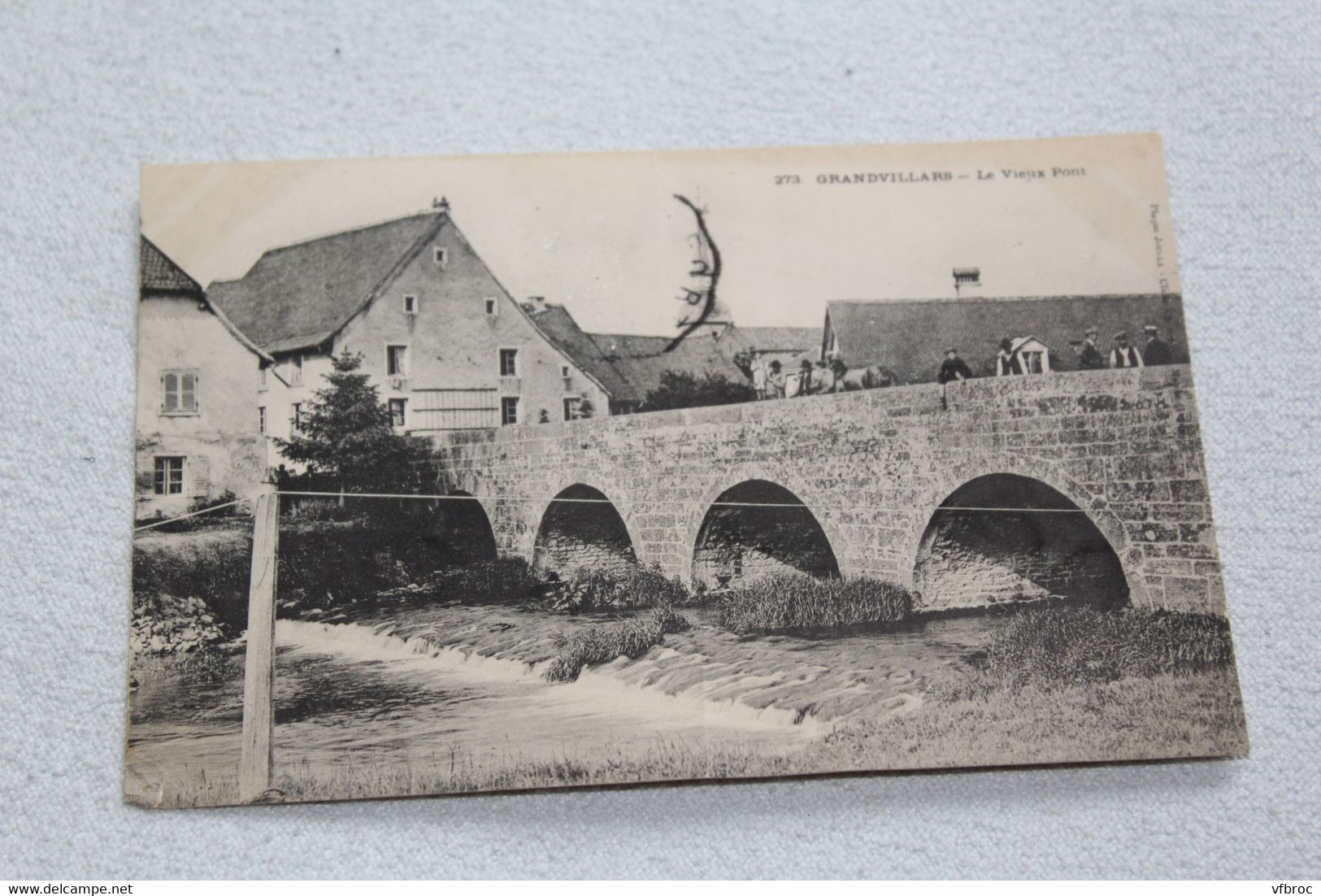 Cpa 1909, Grandvillars, Le Vieux Pont, Territoire De Belfort - Grandvillars