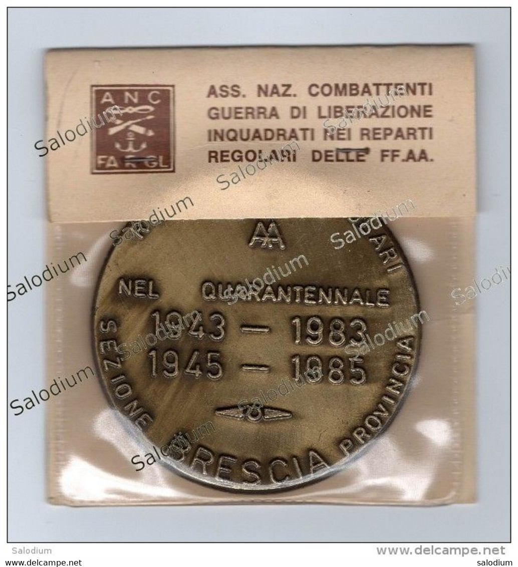 Medaglia Ass. Naz. Combattenti - Guerra Di Liberazione - Brescia - Coniata A Prevalle - Seconda Guerra Mondiale - War - Italie