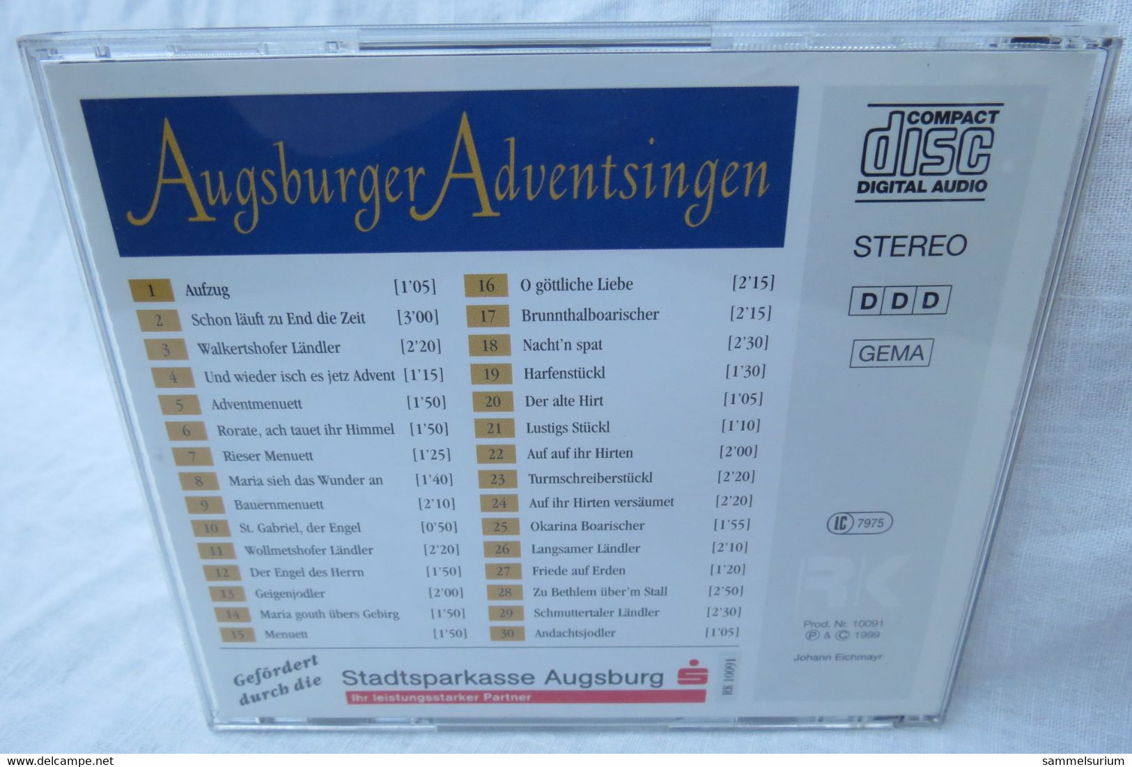 CD "Augsburger Adventsingen" Mit Volksmusik- Und Gesangsgruppen Aus Dem Bezirk Schwaben - Christmas Carols