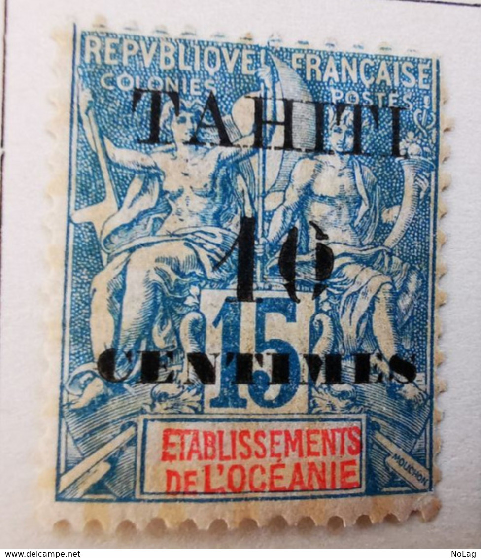 Tahiti - 1893 - Y&T N°33 - 10c. S. 15 C. Bleu /*/ - Tahití