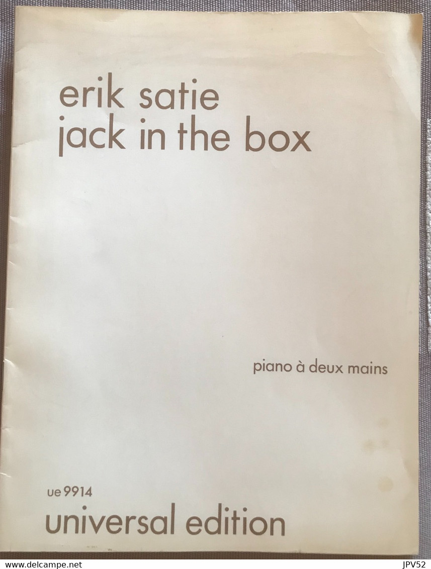 Partitur - Partition - Score - P/200 - Erik Satie - Jack In The Box - 12p. - Universal Edition - Klavierinstrumenten