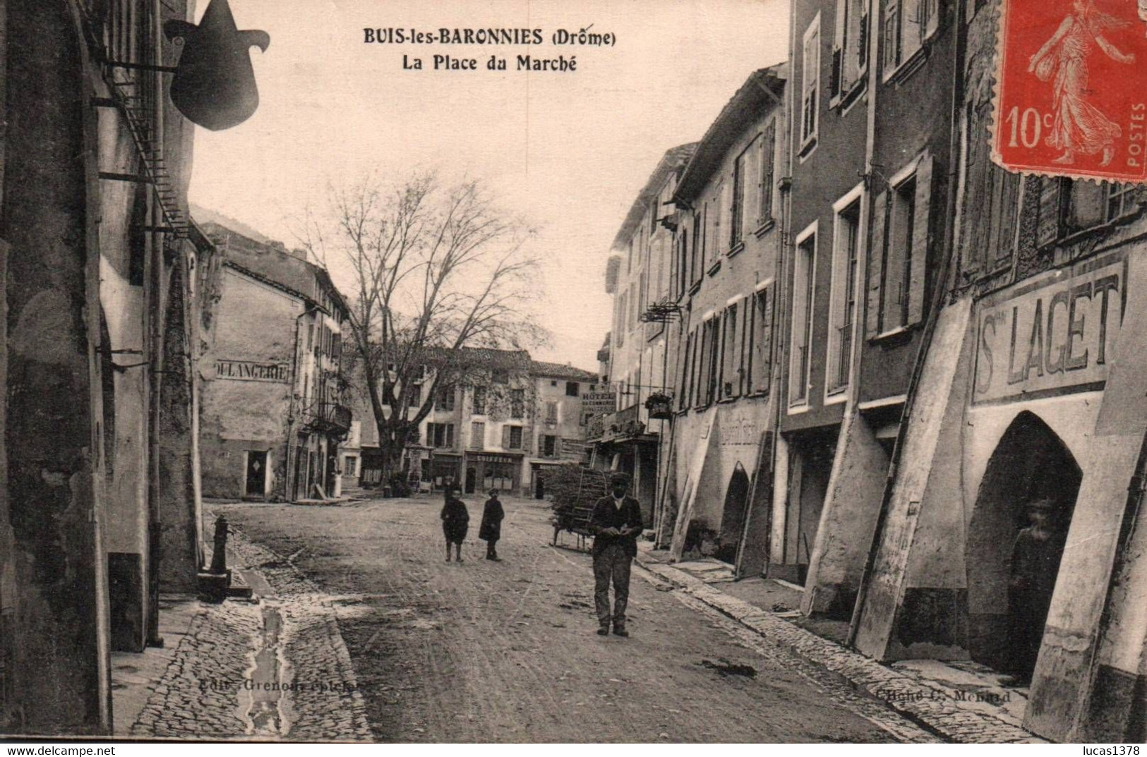 26 / BUIS LES BARONNIES / LA PLACE DU MARCHE / PLAN RARE - Buis-les-Baronnies