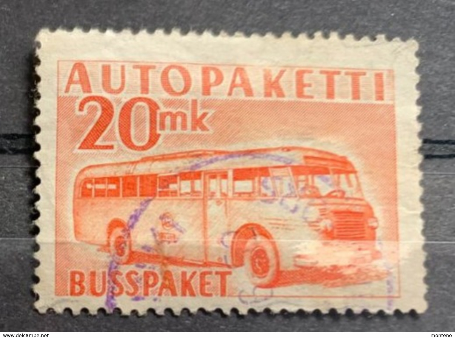 Finlande 1952/7   Y Et T 7  O - Colis Par Autobus