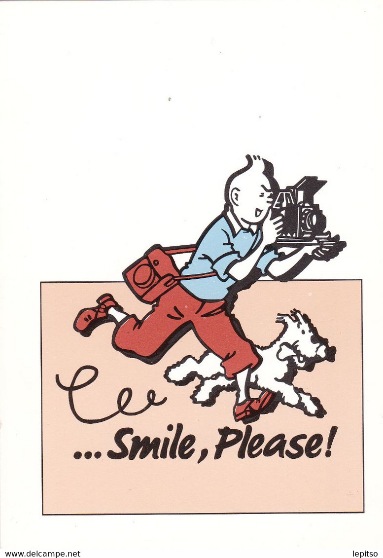 Carte Postale "TINTIN Et Milou  -....Smile , Please !"  Pas Circulée - Hergé