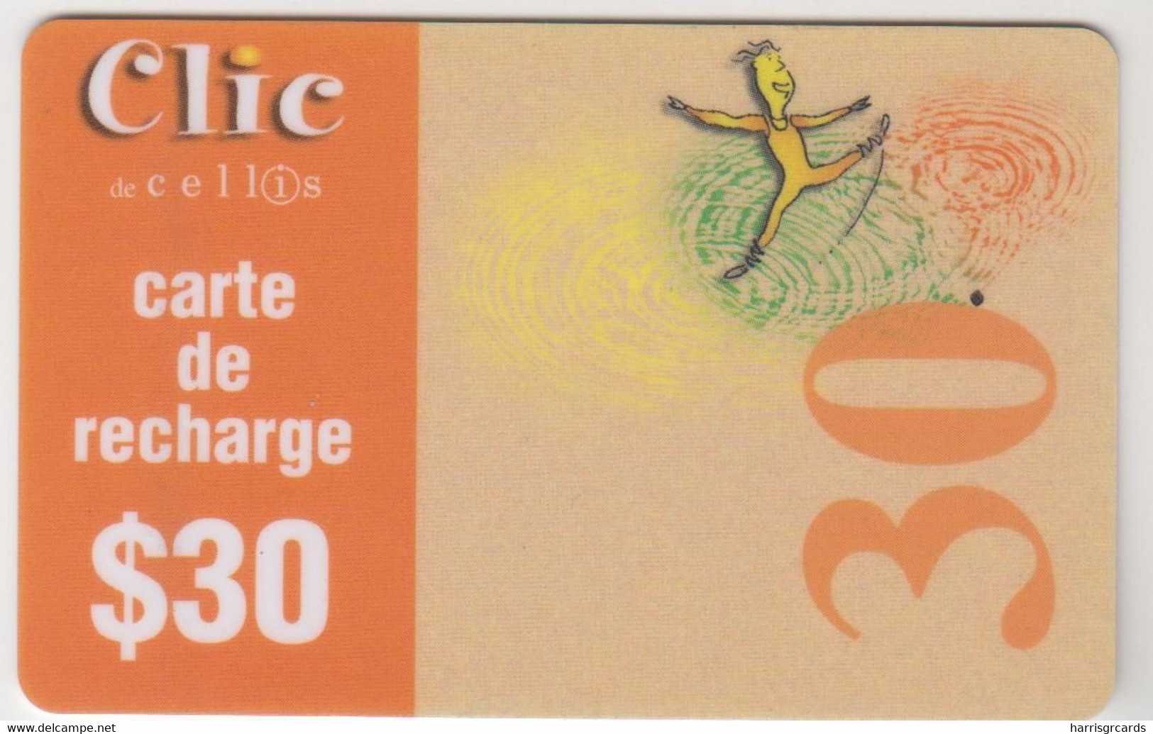LEBANON - Dancer, Clic De Cellis Recharge Card 30$, Exp.date 31/10/99, Used - Lebanon