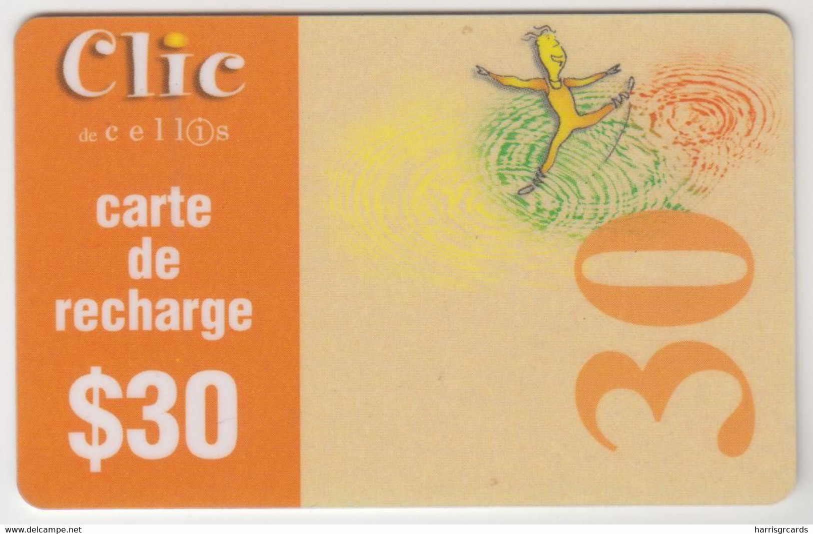 LEBANON - Dancer, Clic De Cellis Recharge Card 30$, Exp.date 31/12/99, Used - Lebanon