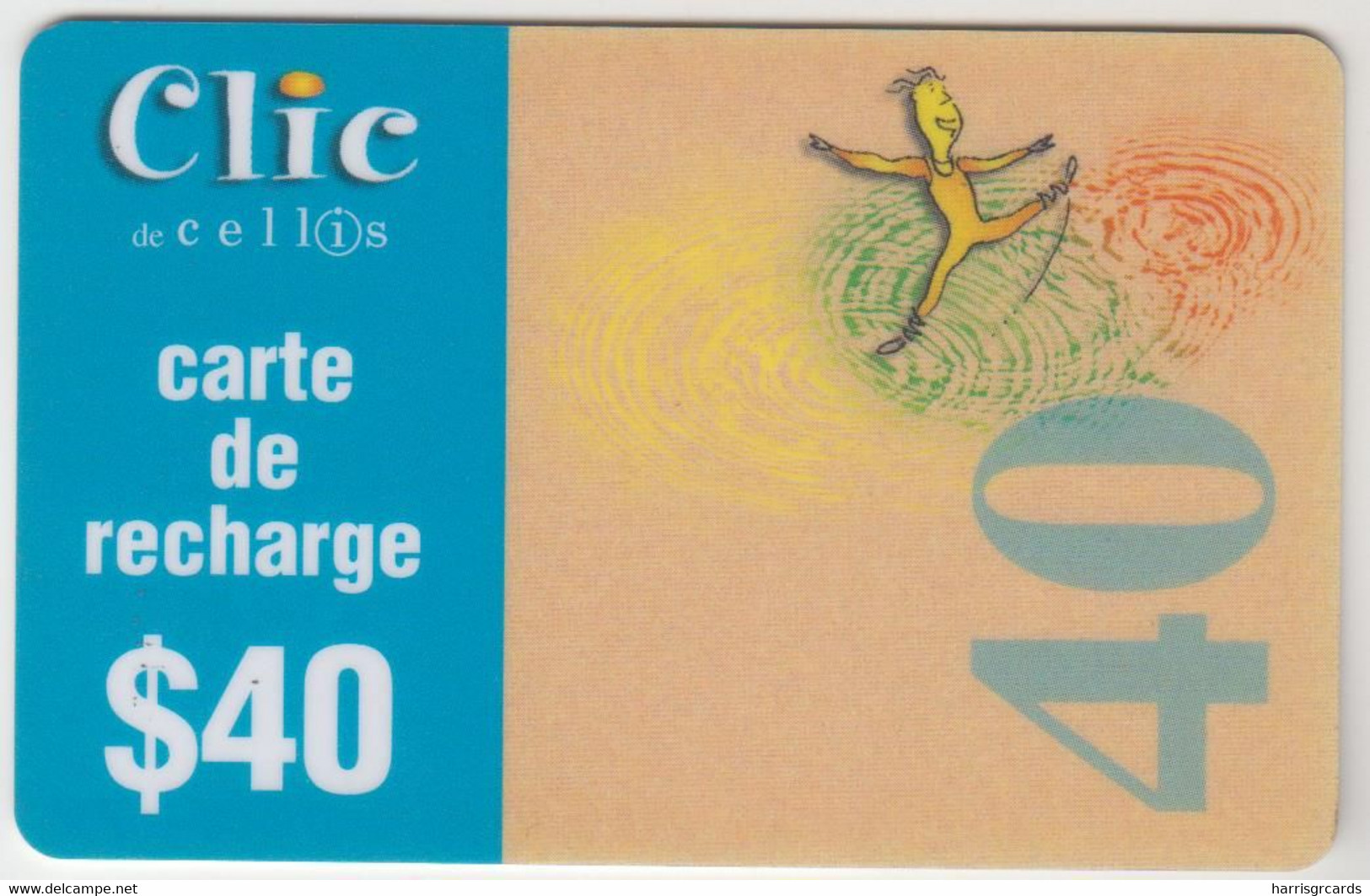 LEBANON - Dancer, Clic De Cellis Recharge Card 40$, Exp.date 31/10/99, Used - Lebanon