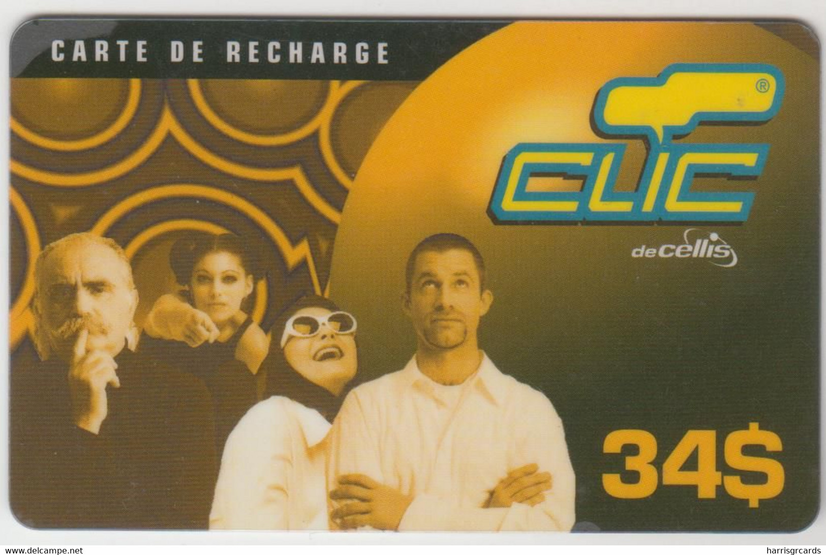 LEBANON - Family, Clic De Cellis Recharge Card 34$, Exp.date 31/12/01, Used - Lebanon