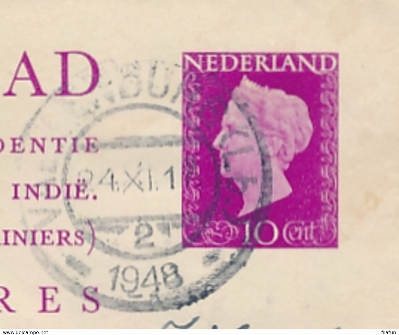 Nederland / Nederlands Indië - 1949 - Militair Luchtpostblad G2 Echt Gebruikt Van Valkenburg Naar Veldpostkantoor Medan - Postwaardestukken