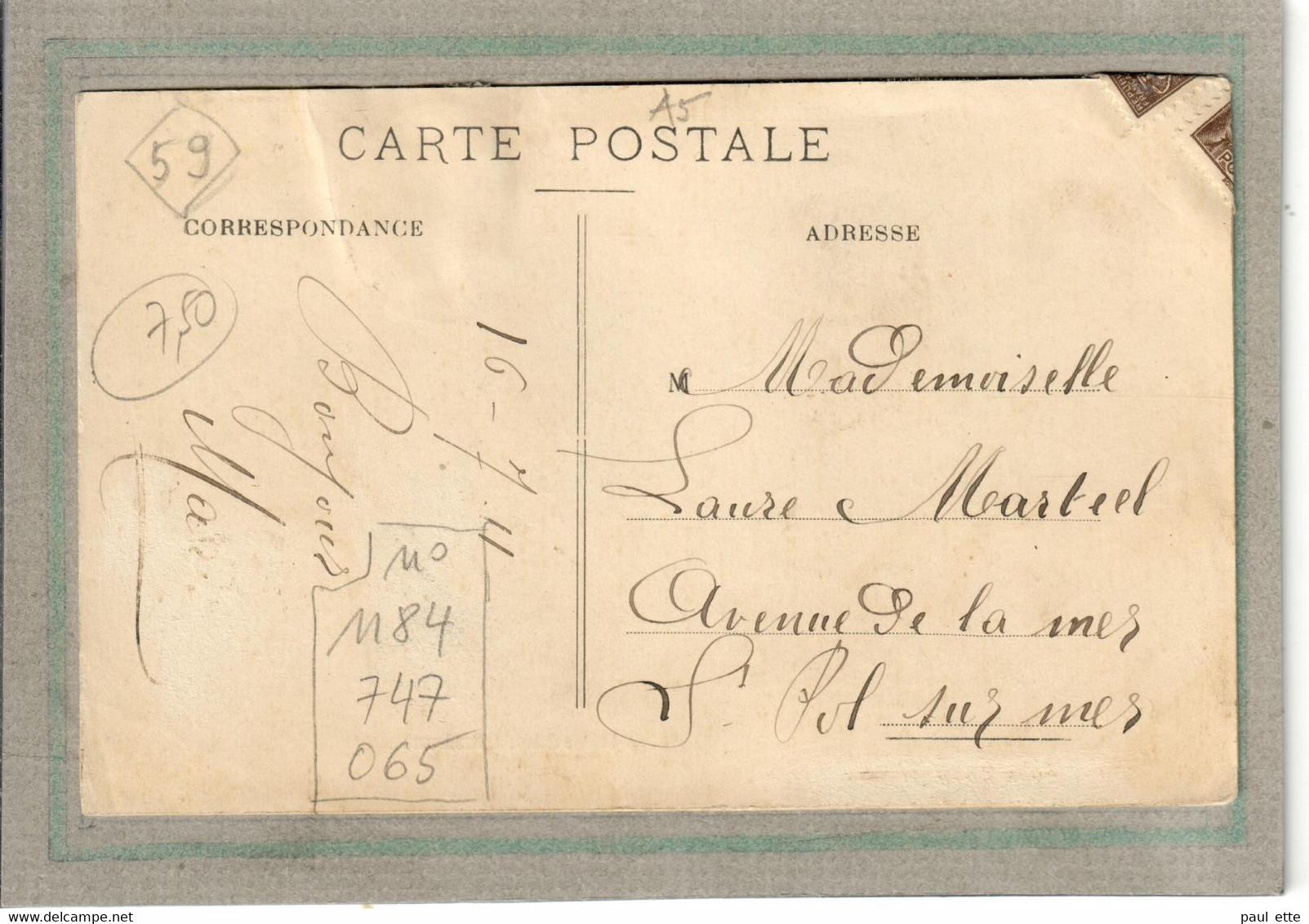 CPA - (59) REXPOEDE - Aspect De L'Estaminet à L'angle De La Rue De La Gare En 1911 - Altri & Non Classificati