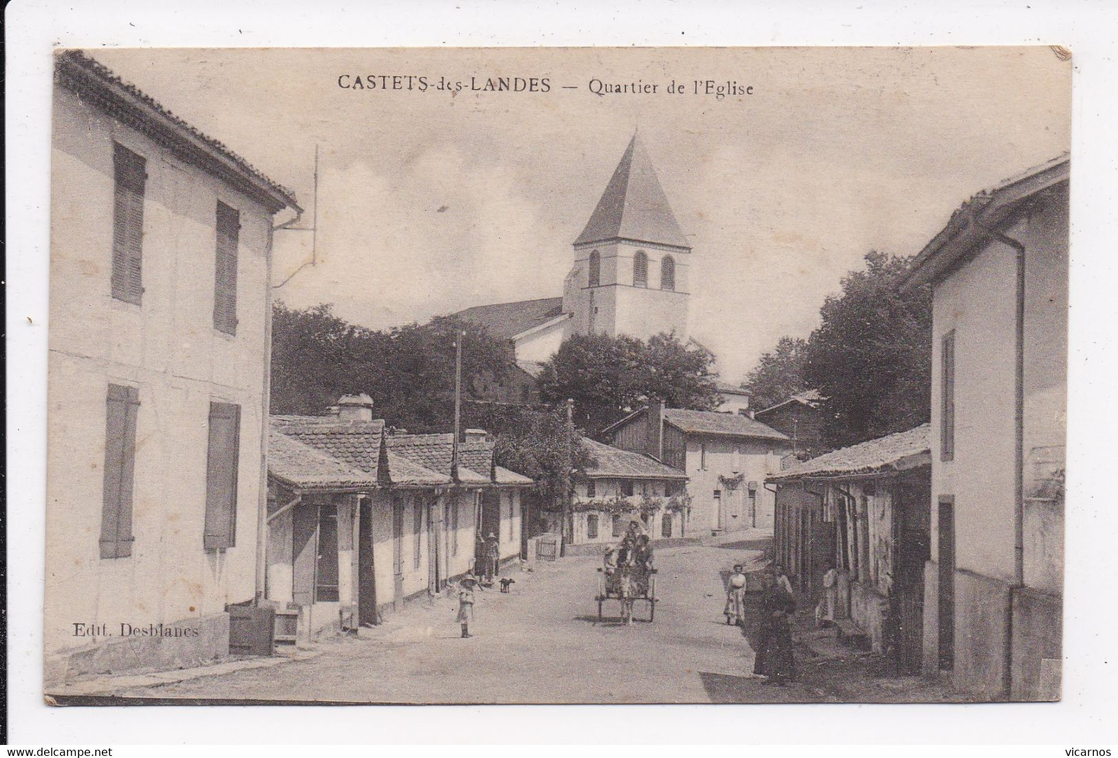 CP 40 CASTETS DES LANDES Quartier De L'église - Castets