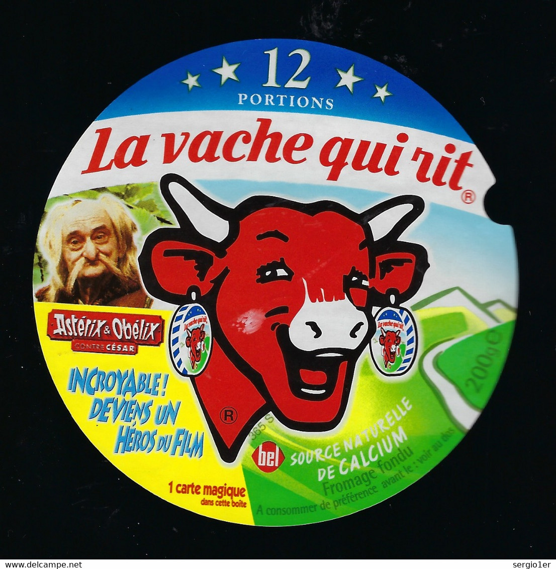 étiquette Fromage La Vache Qui Rit Bel 12 Portions 200g Agecanonix Asterix Obelix Devient 1 Héros Du Film - Cheese