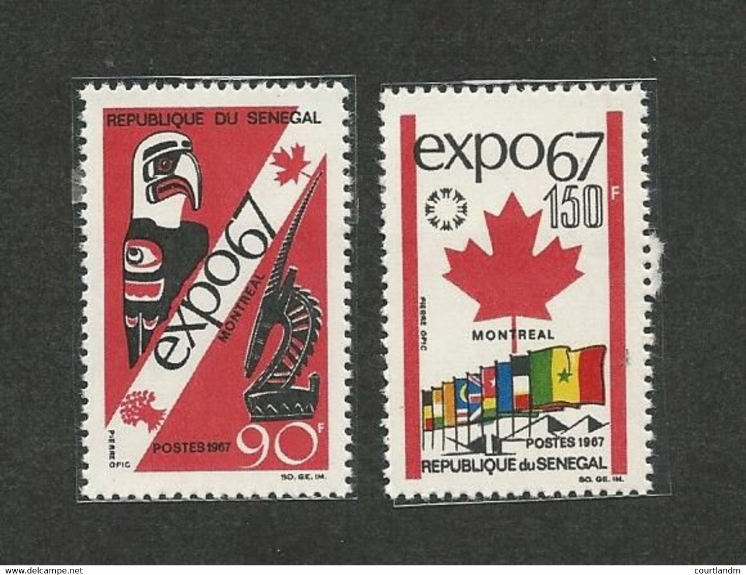 SENEGAL ***NEW PRICE***-MONTREAL EXPO1967; EAGLE;ANTELOPE; MAPLE LEAF - 1967 – Montreal (Canada)