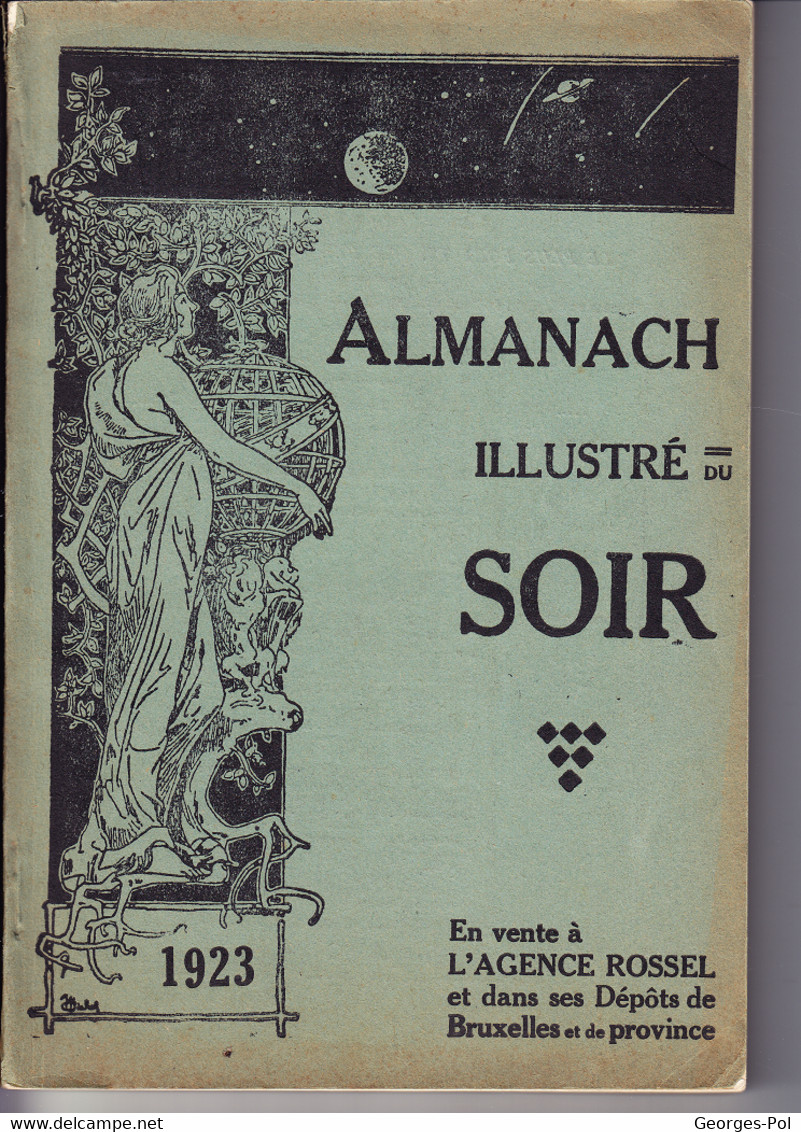 ALMANACH ILLUSTRÉ Du SOIR 1923 (ROSSEL) 288 Pages. Bon état.(ma Réf. 234) - Grand Format : 1921-40