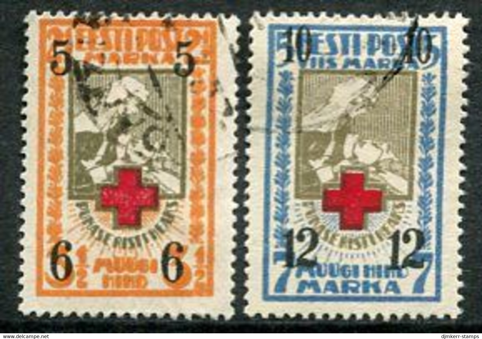 ESTONIA 1926 Red Cross Used.  Michel 60-61 - Estland