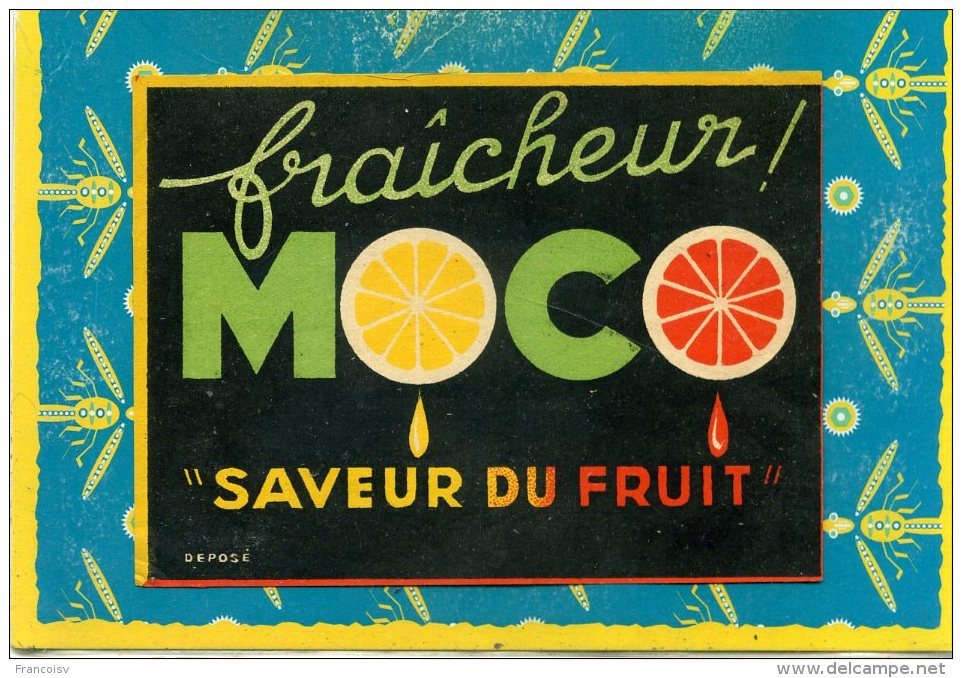 Etiquette Très Ancienne. Limonade  Soda MOCO  - Motte Cordonnier Armentieres.  French Label - Limonade
