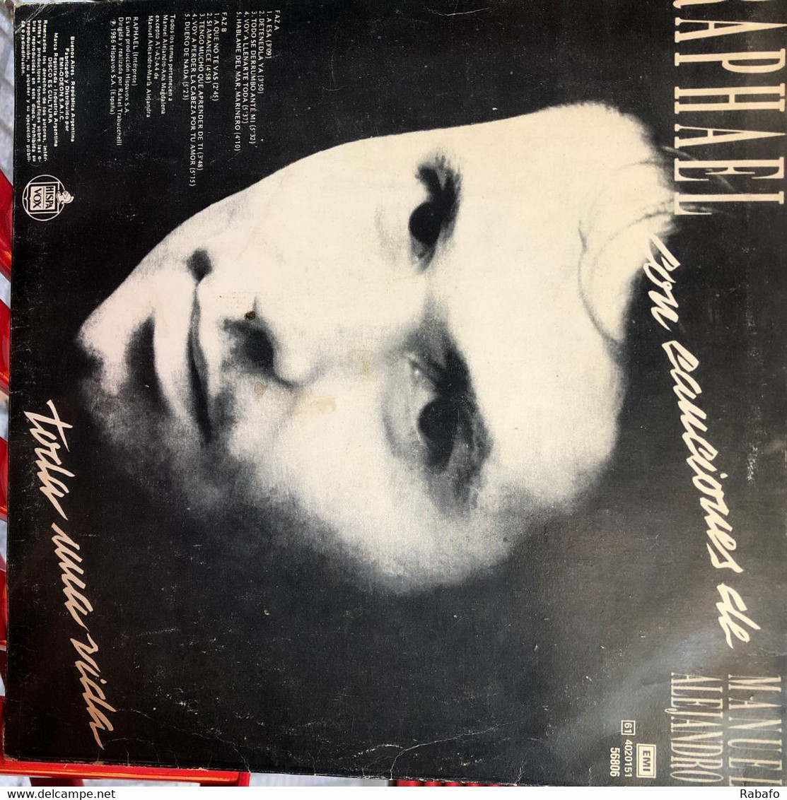 LP Argentino De Raphael Año 1986 - Andere - Spaans