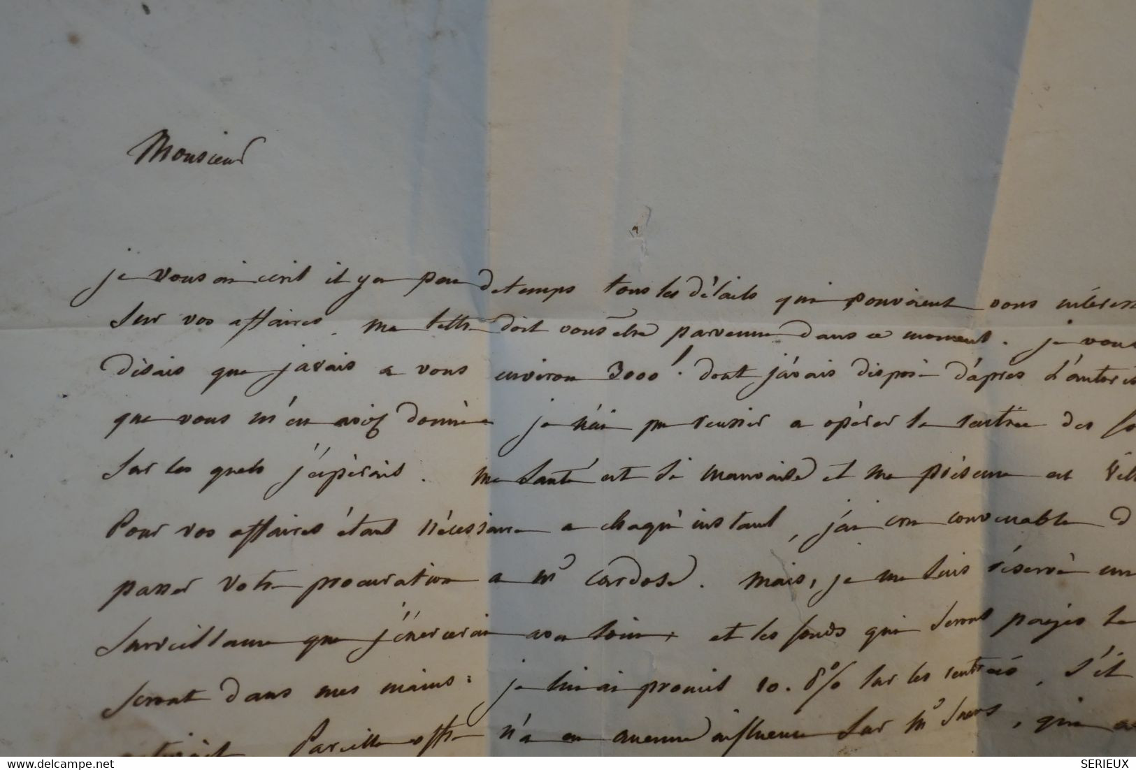 J17 ST DOMINGUE BELLE LETTRE  TRES RARE D OUTREMER 1833  POUR BORDEAUX +SIGNée DE BUDAN DE BOISLAURENT  + TEMOIGNAGE - Andere & Zonder Classificatie