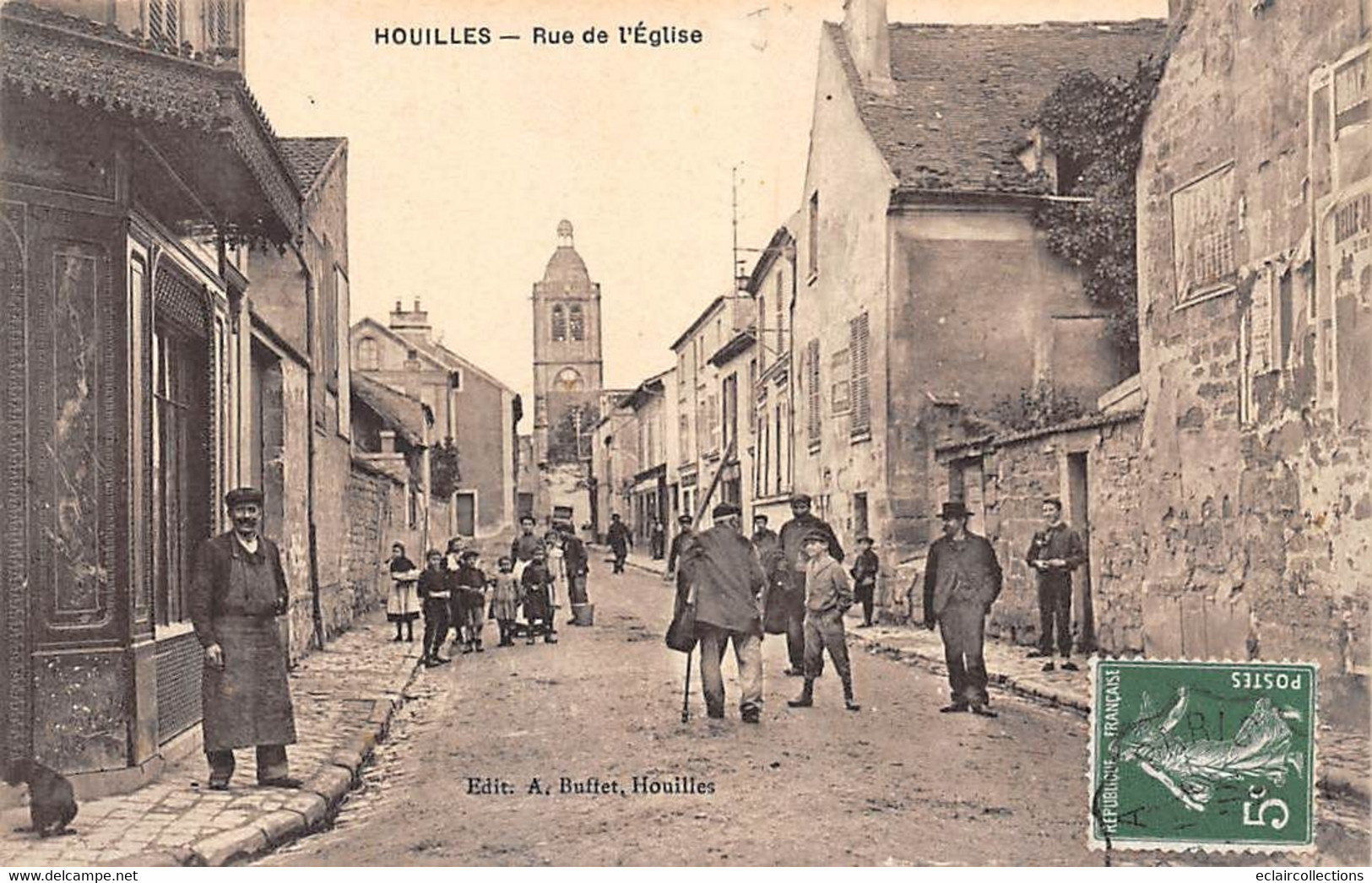 Houilles         78          Rue De L'église .       (voir Scan) - Houilles