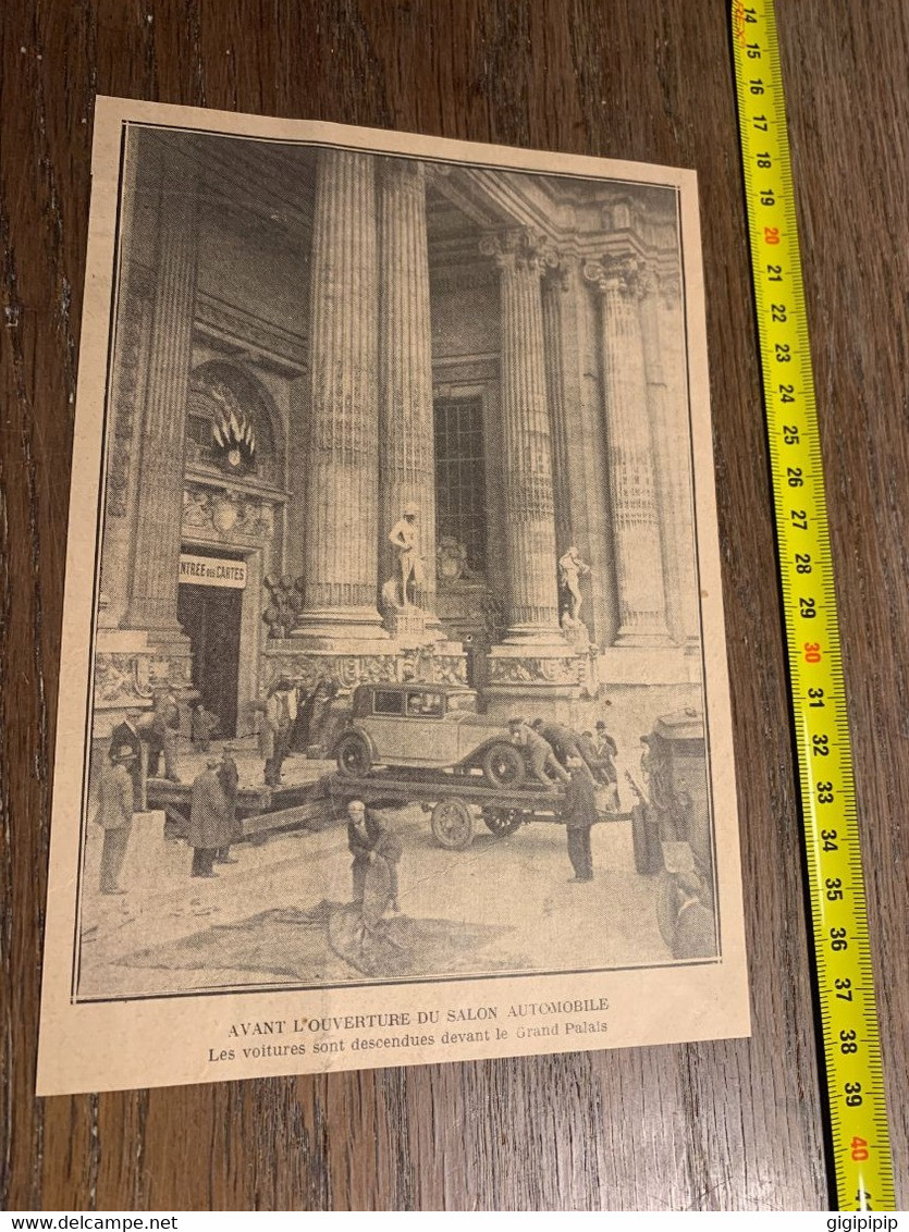 ANNEES 20/30 Avant L Ouverture Du Salon Automobile Voitures Devant Le Grand Palais Paris - Verzamelingen