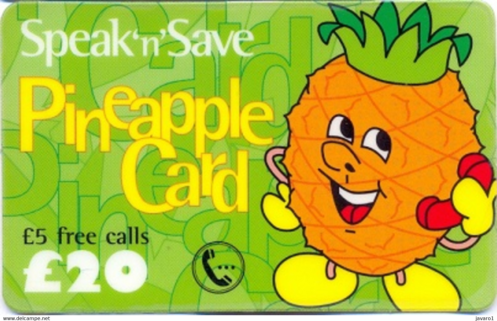 ECONOPHONE : IRE01 L.20+5 Pineapple Card Speak (n) Save (Destia) USED - Te Identificeren