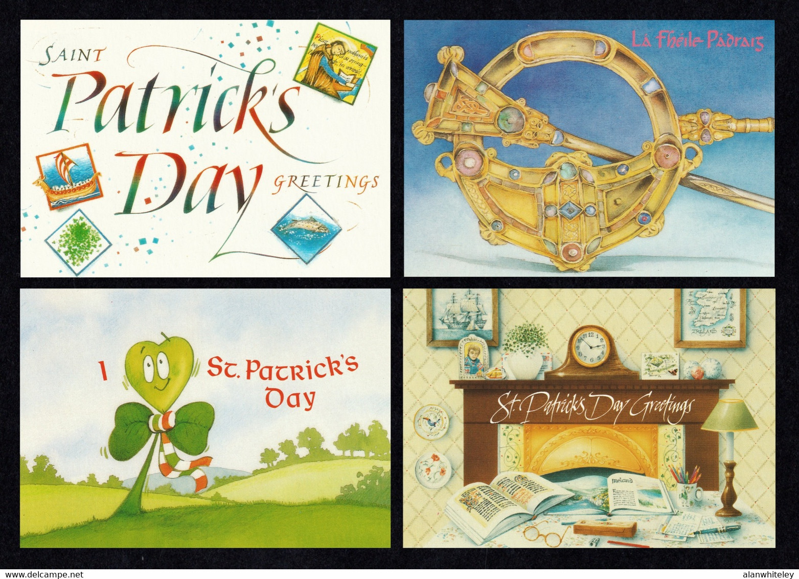 IRELAND 1992 St Patrick's Day: Set Of 4 Pre-Paid Postcards MINT/UNUSED - Interi Postali