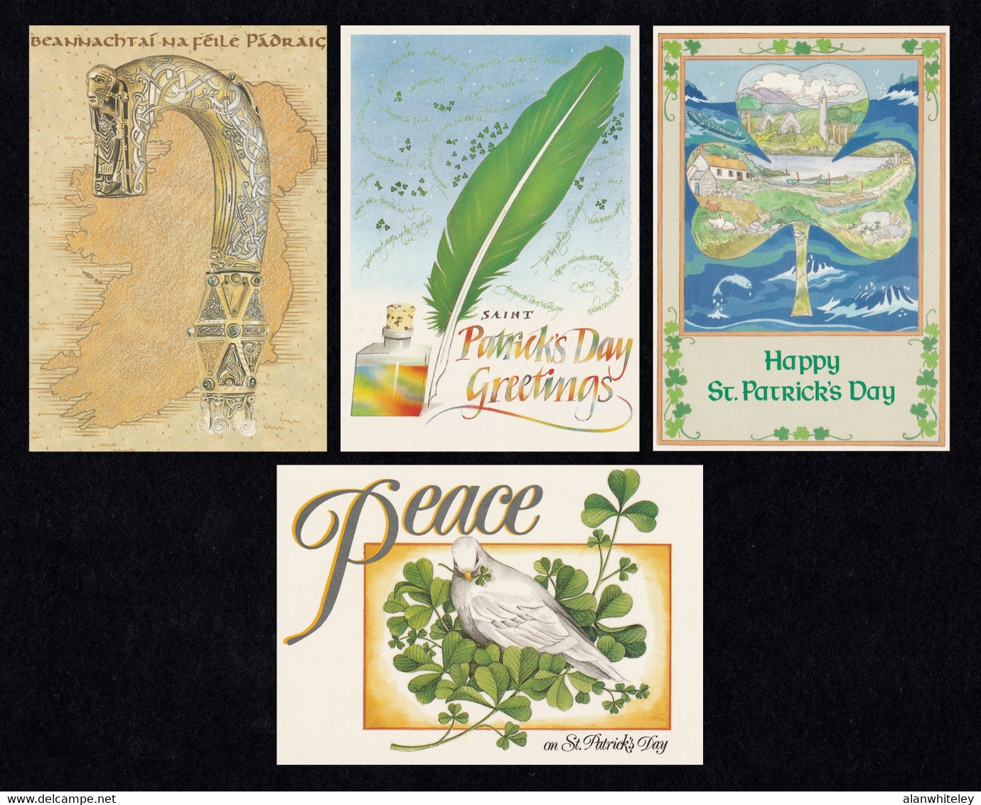 IRELAND 1993 St Patrick's Day: Set Of 4 Pre-Paid Postcards MINT/UNUSED - Entiers Postaux