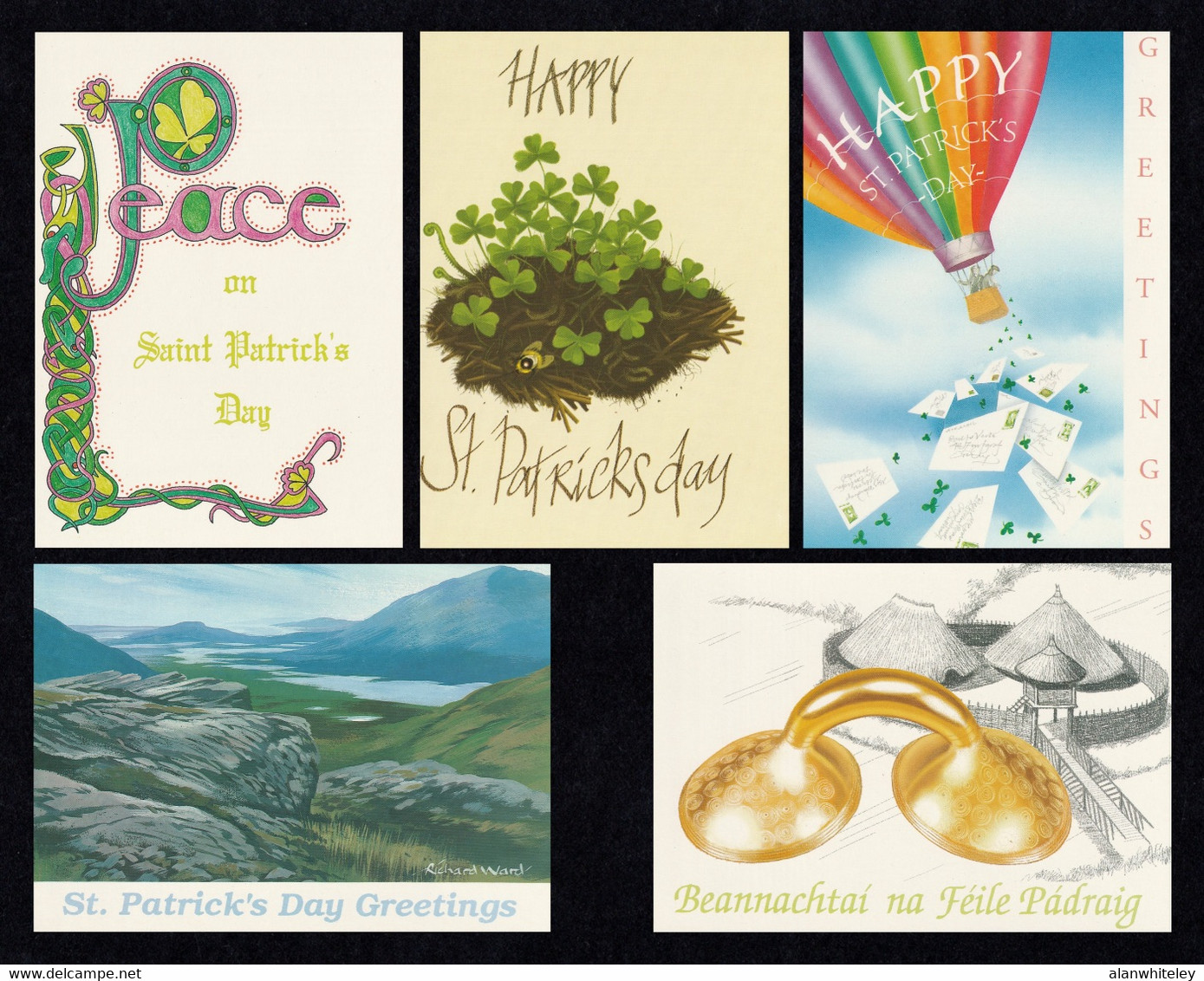 IRELAND 1996 St Patrick's Day: Set Of 5 Pre-Paid Postcards MINT/UNUSED - Interi Postali