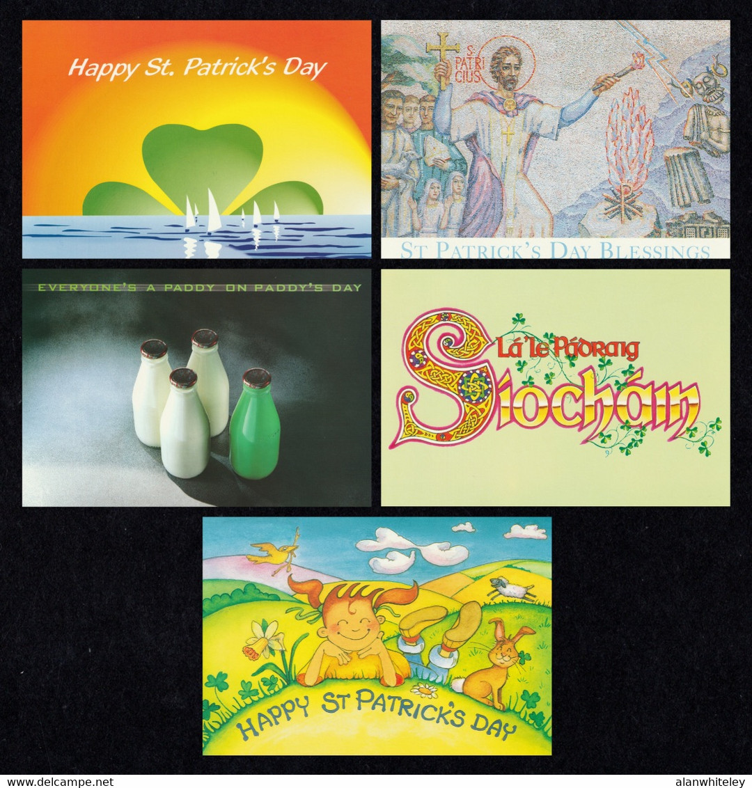 IRELAND 1998 St Patrick's Day: Set Of 5 Pre-Paid Postcards MINT/UNUSED - Ganzsachen