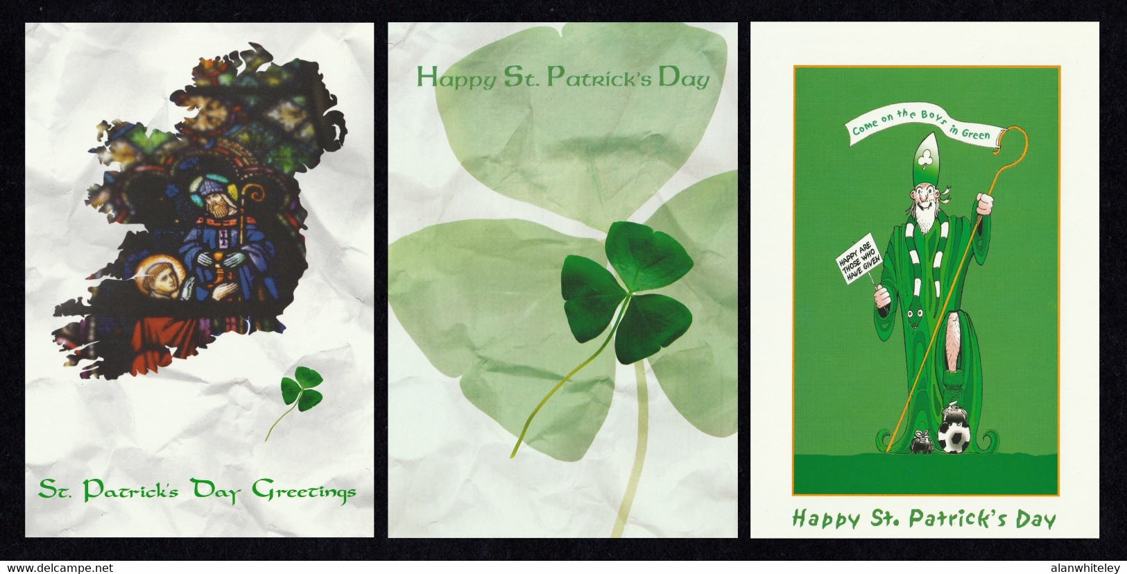 IRELAND 2002 St Patrick's Day: Set Of 3 Pre-Paid Postcards MINT/UNUSED - Interi Postali