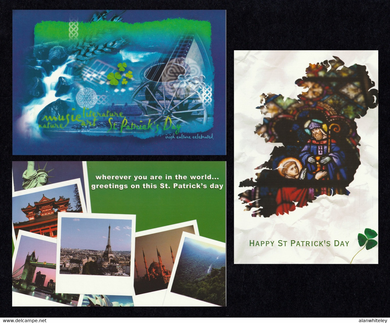 IRELAND 2004 St Patrick's Day: Set Of 3 Greeting Cards With Pre-Paid Envelopes MINT/UNUSED - Ganzsachen