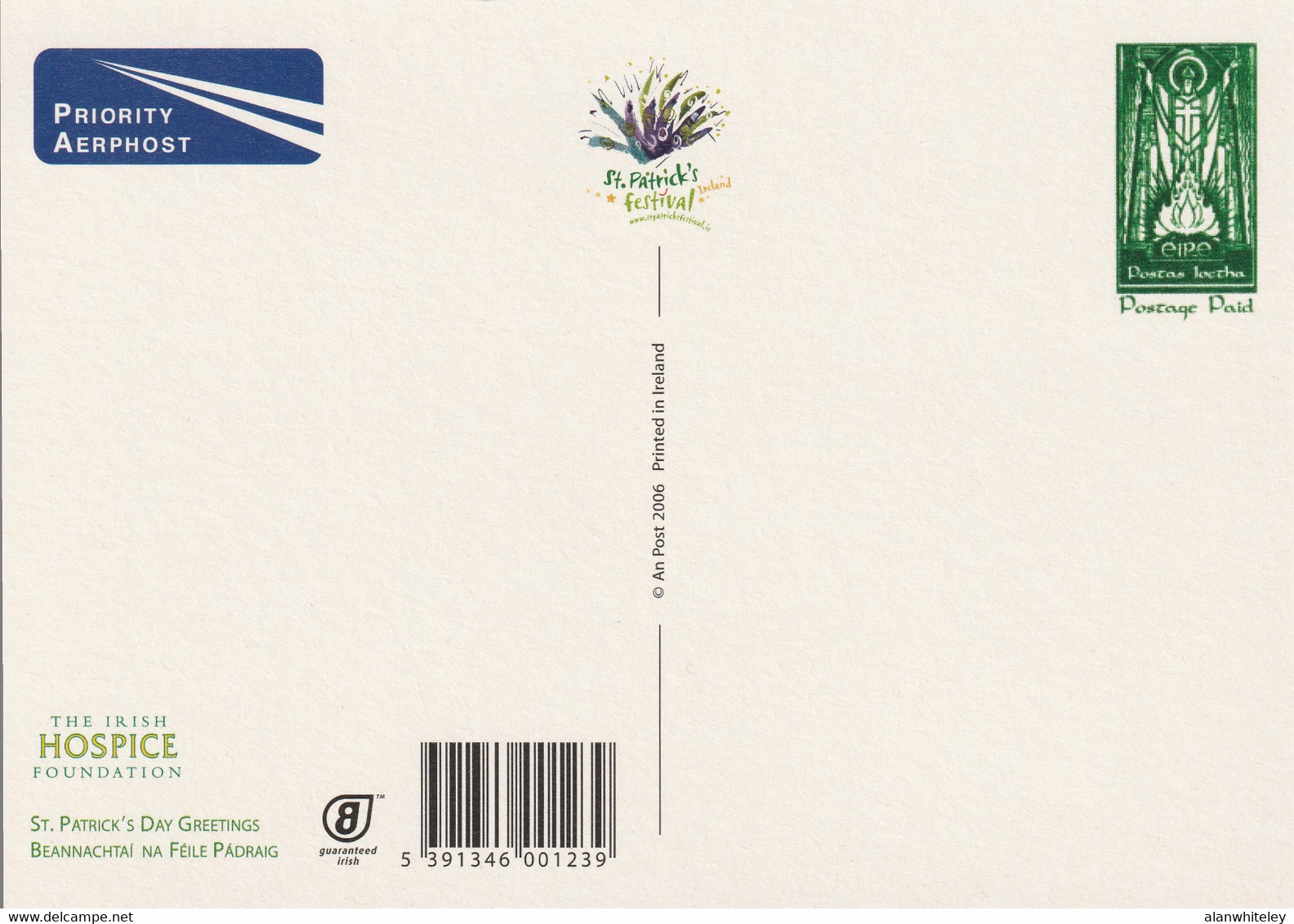 IRELAND 2006 St Patrick's Day: Set Of 3 Pre-Paid Postcards MINT/UNUSED - Postal Stationery