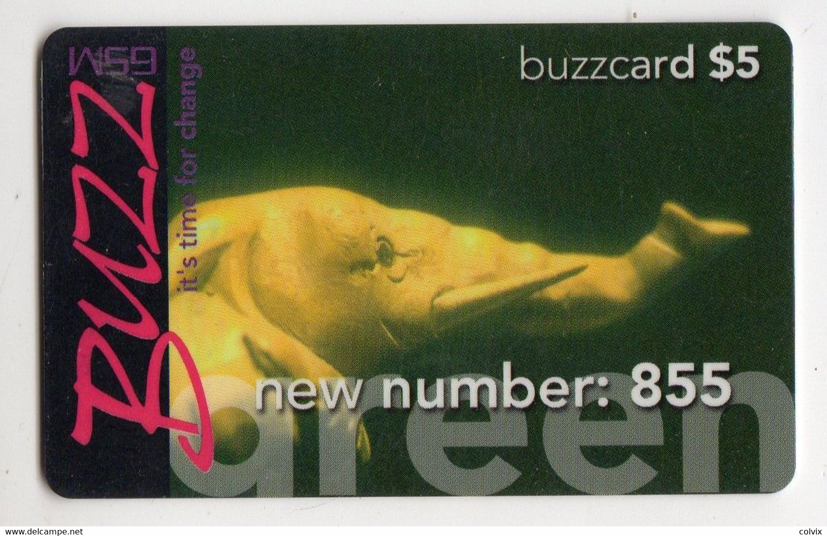 TANZANIE RECHARGE BUZZCARD 5$  ELEPHANT Date 01/01/2004 - Tanzanie