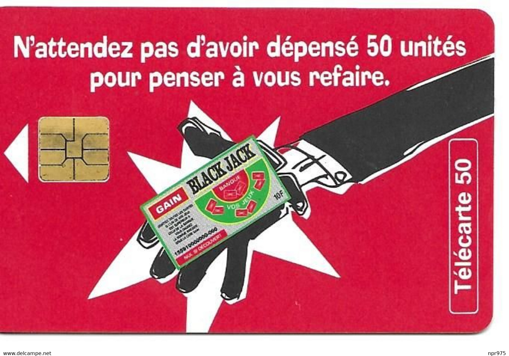 Telecarte  Jeux Black Jack - Jeux