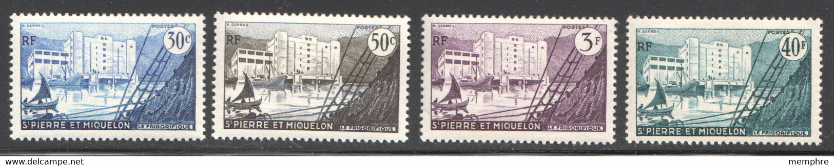 SPM   1955-6 Frigorifique  Série Complète Yv 348-351  * - Neufs