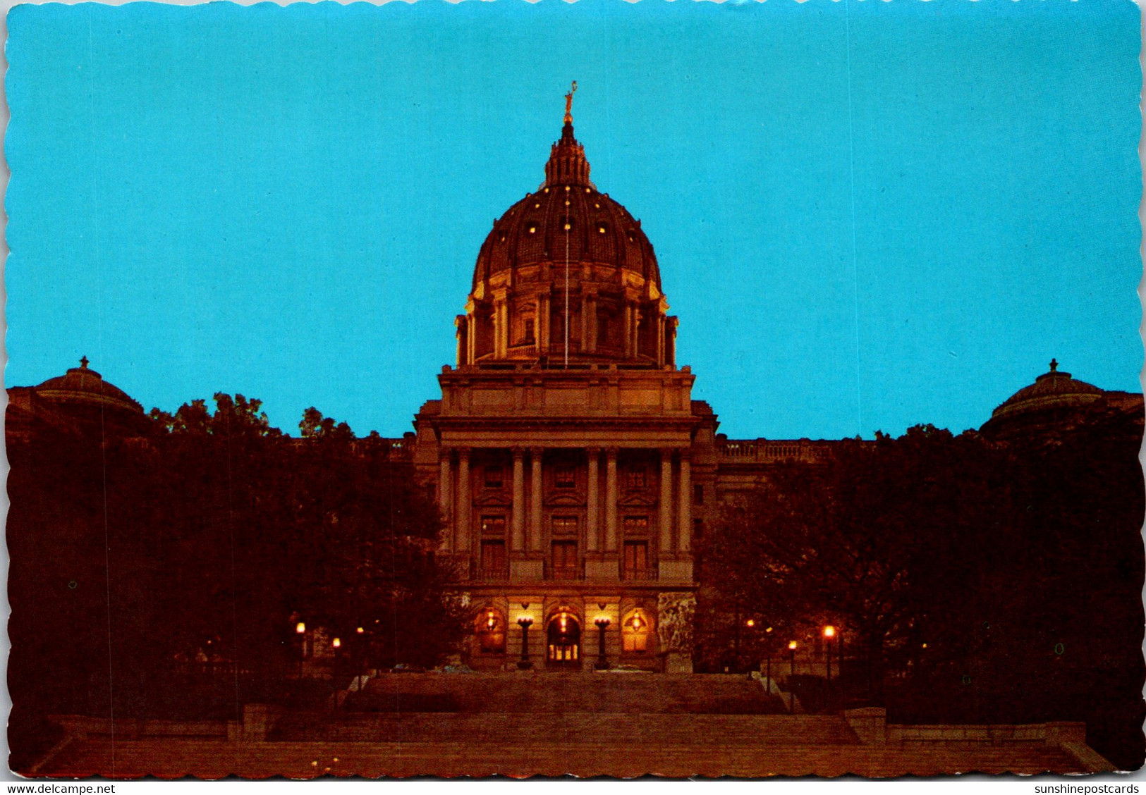 Pennsylvania Harrisburg State Capitol Building At Night - Harrisburg