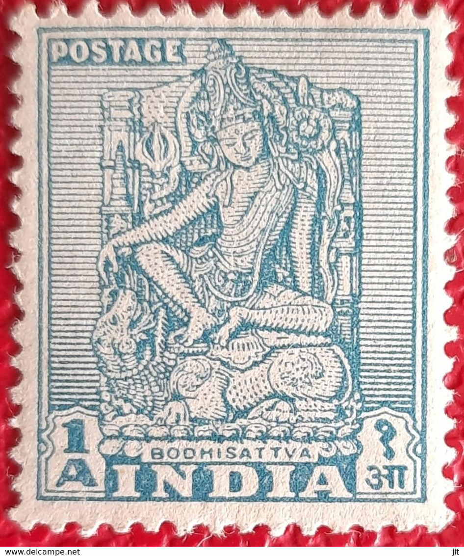 116.INDIA 1949 ARCHAEOLOGICAL SERIES 1AS STAMP BODHISATTVA  (DIE II) . MNH - Unused Stamps