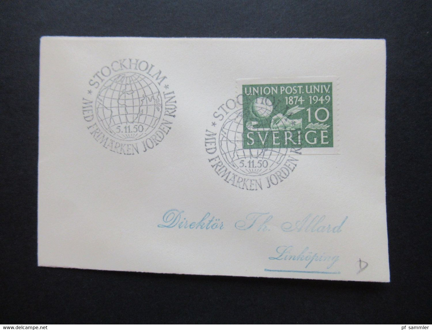 Schweden 1942 - 1955 kleine Belege mit Sonderstempel insgesamt 14 kleine Briefchen! Interessanter Posten!