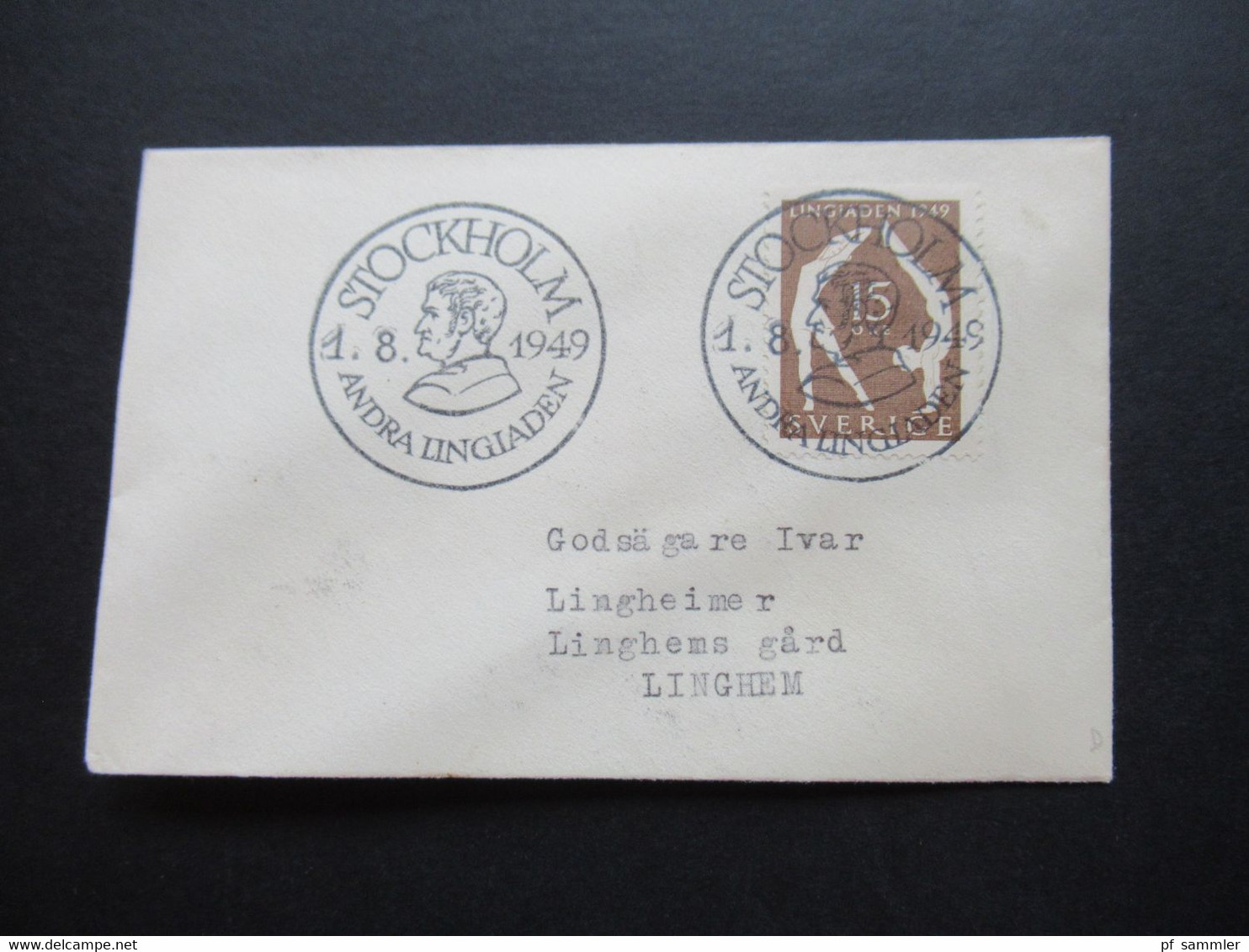 Schweden 1942 - 1955 kleine Belege mit Sonderstempel insgesamt 14 kleine Briefchen! Interessanter Posten!