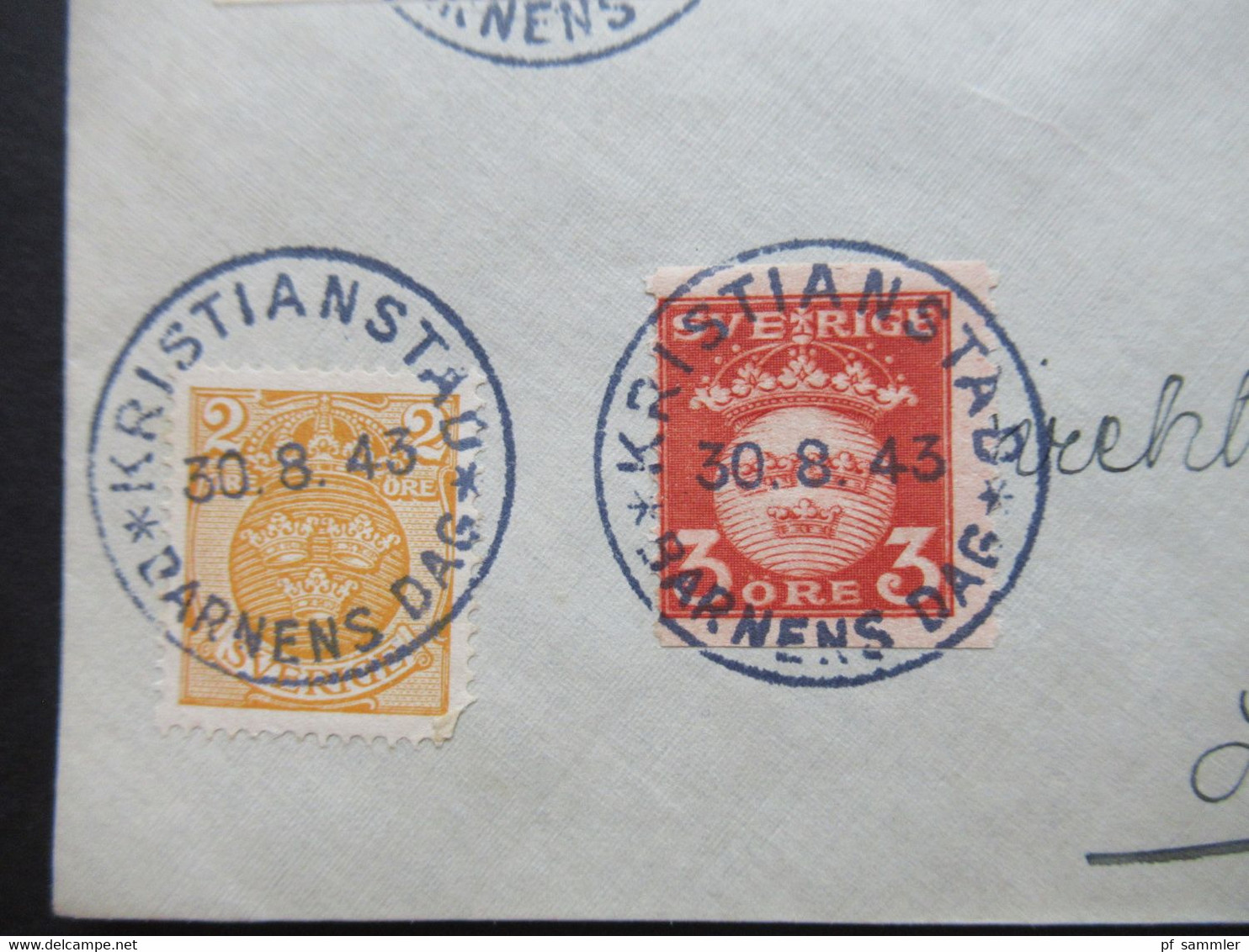 Schweden 1942 - 1955 kleine Belege mit Sonderstempel insgesamt 14 kleine Briefchen! Interessanter Posten!