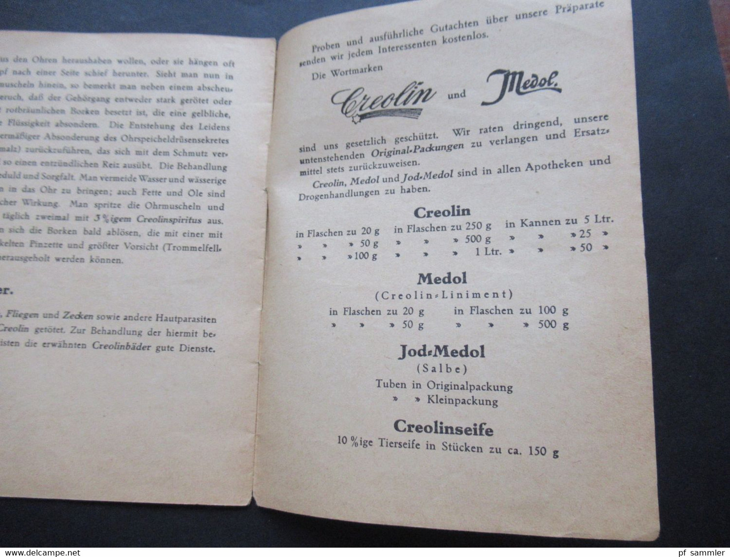 Kleines Heft / Nachschlagebuch für jeden Hundehalter Gesund und schön ca. 1950er Jahre Creolinwerke Hamburg