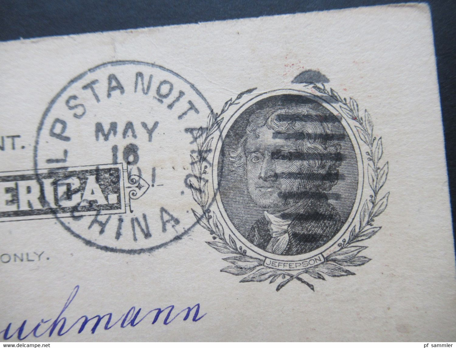 USA GA Verwendet Im Boxeraufstand In China 19.5.1901 Stempel MIL P STA No1 TAKU CHINA 1901 Geschrieben In Tangku - Storia Postale