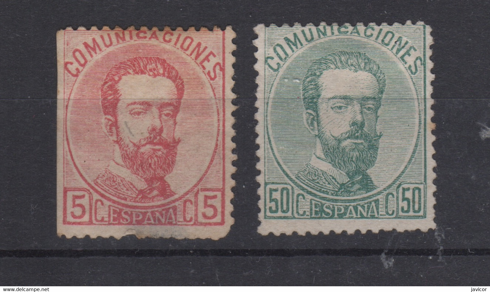 1872 REINADO AMADEO I EDIFIL 126* Y 118(º) VC 151€ - Neufs